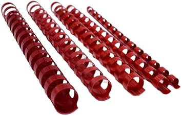 A5 Red Plastic Binding Combs, 14 Ring, 6mm, Box of 25
