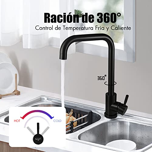 La mejor comparación de Grifería para Cocina negra mate - los mas comprados. 18 Imagen adicional