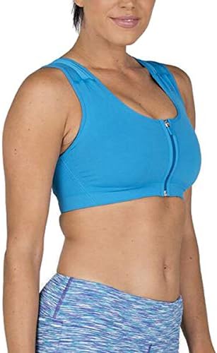 ALIGNMEDPosture Sports Bra Seamless | Increase Upper Body Strength & Oxygen Intake | Improve Support During Exercise & Shoulder Mechanics for All Fitness Activities | Blue, Large