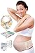 Maternity Belt Plus Baby Bib by HealthySam - Breathable Belly Band - Lower Back and Pelvic Support - Comfortable Pregnancy Belt for Belly - One Size - Beige