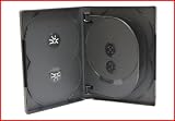 2 Pk New 22mm 8 Discs CD DVD Storage Case Black Eight Tray Overlap Premium Quality Holder Box