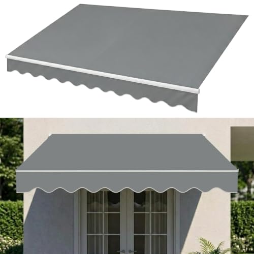 Lona de repuesto para toldo exterior 340x250cm gris sin marco 2