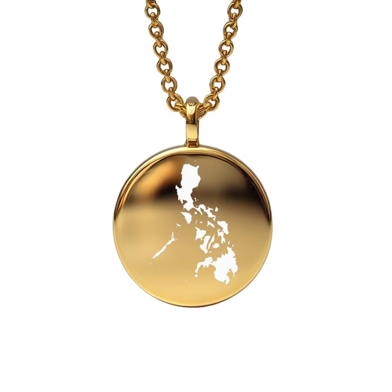 Pendentif carte des Philippines argent et or, le cadeau de voyage idéal