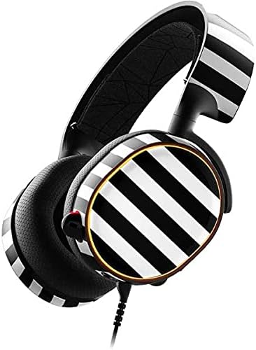 Skinit Decal Skin for SteelSeries Arctis 5 - Skinit Originally Designed White and Black Stripes Design