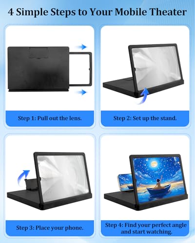 Lupa de pantalla de teléfono de 12 pulgadas que alivia la fatiga visual 7