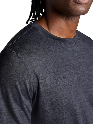 Gaiam Mens Everyday Basic Crewneck Top, Standard Fit, Stretch Midweight Material - Image 5