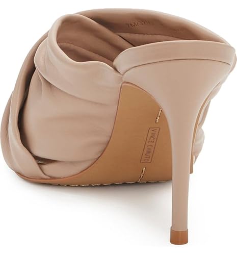 Vince Camuto Clarstie Nocciola Nude High Heel Open Toe Slip-On Dress Mules (Nocciola, 8) #TOP1
