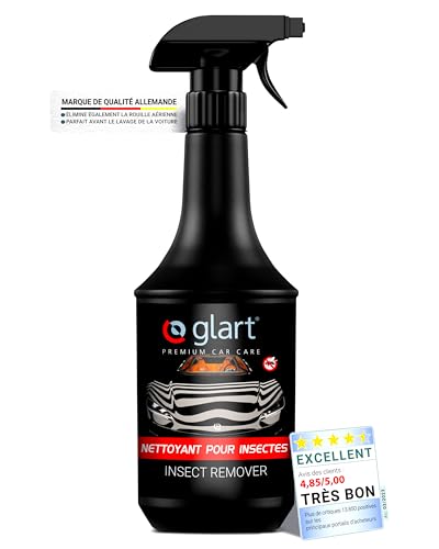 Glart 451IE Désinsectiseur de voiture pour pare-brise, phares, peinture, 1 000 ml
