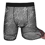 Evankin Mens Valentines Boxer Briefs Star Funny Novelty Sexy Mesh Underwear Breathable Trunks See Through Lingerie Long Leg(M)