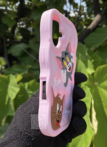 Image of MIDOS Back Cover Compatible with iPhone 16 Soft Silicone 3D Cute Cartoon Full Protective Case for iPhone 16 (Baby Pink)