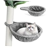 Gatuida Katzenbaum Hängematte Ersatzbett Weich Komfortabel Katzenhängematte Katzenkorb Katzenliege für Katzenbaum DIY Katzenbaumzubehör Platzsparend Elegant