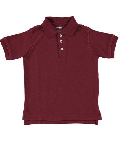 Image of French Toast S /S Pique Polo - Burgundy, 6 /7