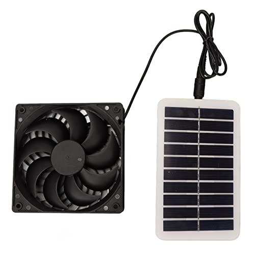 Haofy Kit de Ventilador de Panel Solar Impermeable de 15 W, Extractor de Ventilador Solar para Invernadero, ático, Gallinero