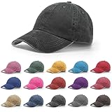 Jecery 15 Pcs Vintage Baseball Cap American Flag USA Flag Distressed Baseball Hat Adjustable Unisex Sport Cap for Women Men(Assorted Colors, Classic Style)