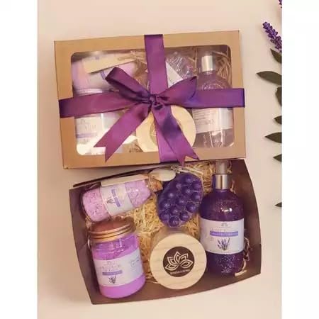 Kit presente SPA completo+Vela aromática+Geleia de banho+Sais de banho+Escalda pés+Sabonete Massageador