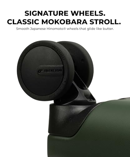 Image of MOKOBARA Access Trunk Luggage Expandable Trolley Bag-77cm(105L expands Upto 115L),Polycarbonate Hardshell,Flat-Top Opening,TSA Lock,8 Silent Wheels,for 15+ Day Trip,Green(Seaweed Green)