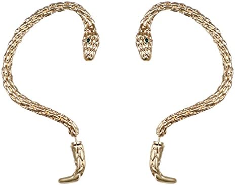 Hofar Snake Earrings Dangle Boa Hancock Pirate Empress Exaggeration Animal Snake Hook Earrings Gold Snake Cosplay Earrings for Women Girls