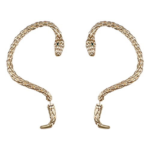 Hofar Snake Earrings Dangle Boa Hancock Pirate Empress Exaggeration Animal Snake Hook Earrings Gold Snake Cosplay Earrings For Women Girls #TOP1