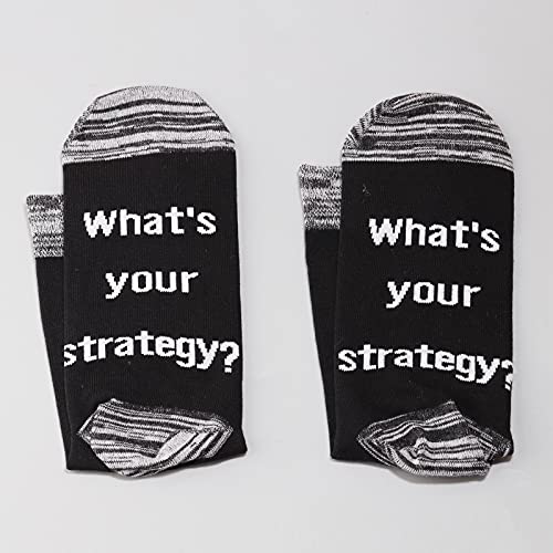 LEVLO Funny Chess Lovers Gifts What's your strategy Cotton Socks Gift for Chess Players4