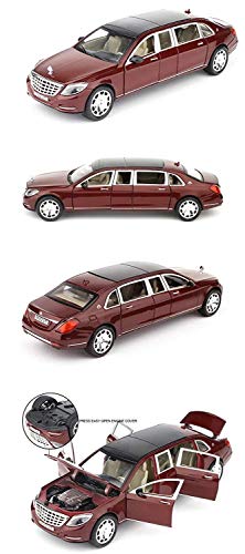 Image of Alloy Car Model Diecasts Metal Toy with Sound /Light /Pull-Back Off-Road Vehicles Car Model Collection Kids Toys Gift Multicolor Pack of 1 (1:32 Maybach S 600 Black)