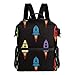 Mochila con patrón de naves espaciales para mujeres, hombres, mochila para portátil a la moda, chica, colegio, viaje
