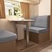Gollense RV Dinette Cushion Covers, Stretch Camper Dinette Cushion Covers, Sectional Replacement RV Seat Covers for Travel Trailer Couch - includes 2 Backrest Cover & 2 Bench Cover (T-Grey)