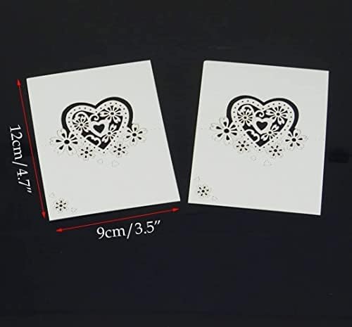 Pack of 60 Cut Heart-Shaped Hollow Wedding Table Number Name Place Card Wedding Party Decoration