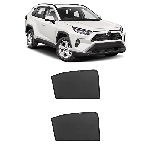 Tunez® Sombrillas para Ventana Lateral Personalizadas, Parasol magnético para Puerta Trasera (Compatible con Toyota RAV4, XA50 año 2018-2021) Cover