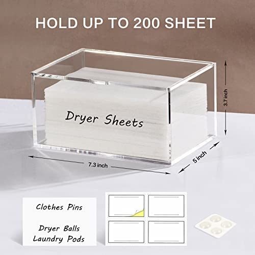 Simetufy-Dryer-Sheet-Holder-for-Laundry-Room-Acrylic-Laundry-Clear-Dryer-Sheets-Dispenser-Container-Box-with-Lid-for-Organizing-Fabric-Dry-Sheet-Laundry-Pods