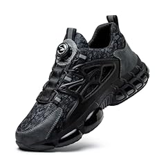 Scarpe Antinfortunistiche Uomo Donna Scarpe da Lavoro Leggere Traspiranti Comode con Punta in Acciaio Black 45 EU