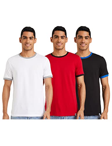 Amazon Brand - Symbol Cotton Men's Solid Regular Fit T-Shirt (SS19TSODPO2-7_Multicolor4 M)