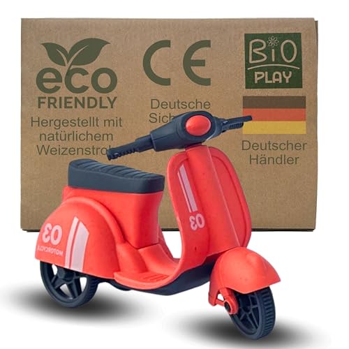 BIOPLAY® Patinete | Plástico orgánico | Juguete sostenible a partir de 1 año para niños y niñas | Scooter | Interior y exterior | Juguete para niños 2 años
