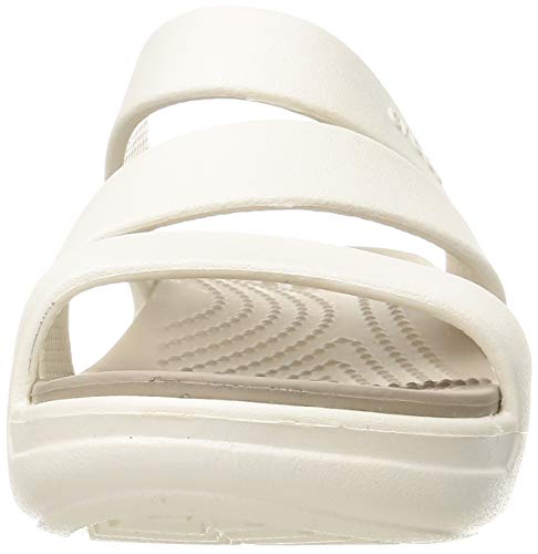 Crocs Women's Monterey Strappy Wedge Sandal, Oyster, 9 #TOP14