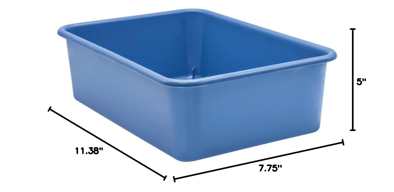 Teacher Created Resources® Slate Blue Large Plastic Storage Bin