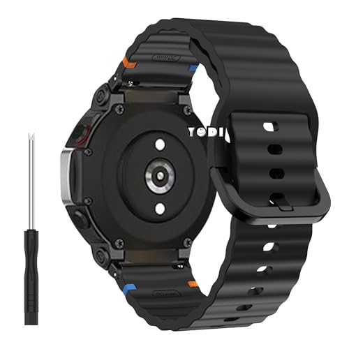 Image of YODI Strap Band Compatible with Amazfit T-Rex 2 Smartwatch Only Soft Silicone | Nylon | Chain | Leather Watch Straps with Installation Adjuster Tool For Amazfit TRex 2