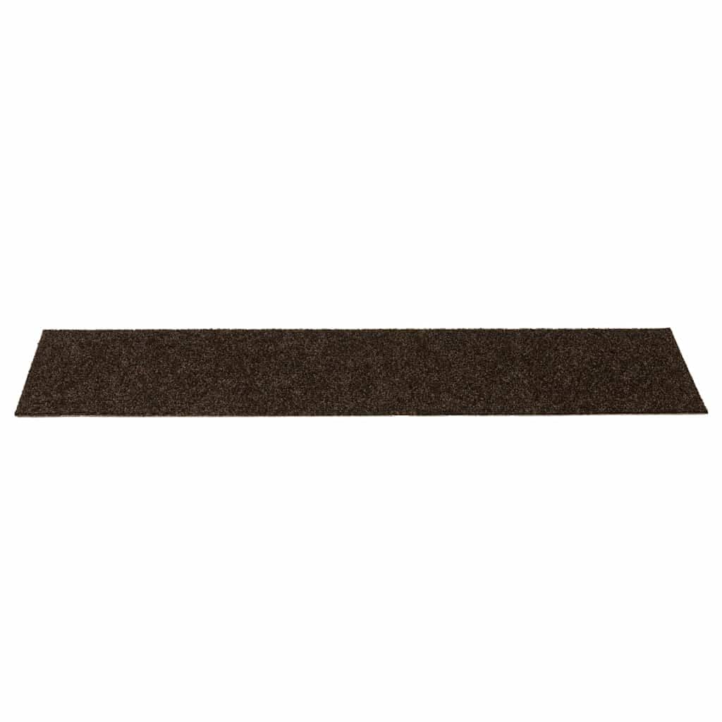 Lot de 30 tapis d'escalier autocollants Marron 76 x 20 cm