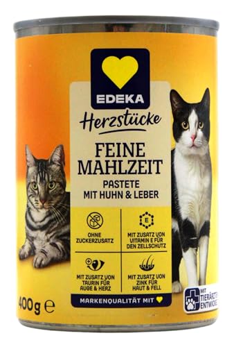 Herzstücke Feine Mahlzeit Pastete mit Huhn & Leber, 12er Pack (12 x 400g)