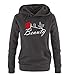 Produktbild Comedy Shirts - Beauty - Damen Hoodie - Schwarz/Weiss-Rot Gr. XL