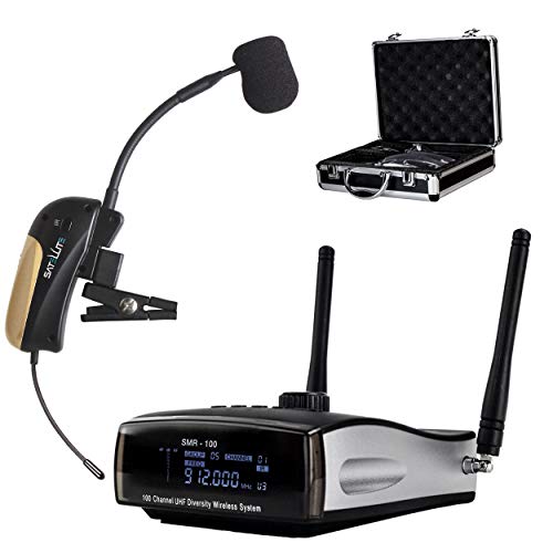 Nady Satellite SMHT-100 | 100-Channel True Diversity Wireless Instrument System for Horns, Woodwinds - Portable AA Batteries Operation - Includes Metal Carrying case.