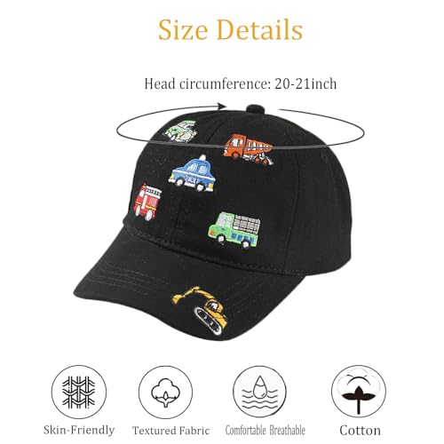 Kids Embroidered Baseball Hats Adjustable Cotton Washed Vintage Cowboy Hat for Boys Girls Age 3-82