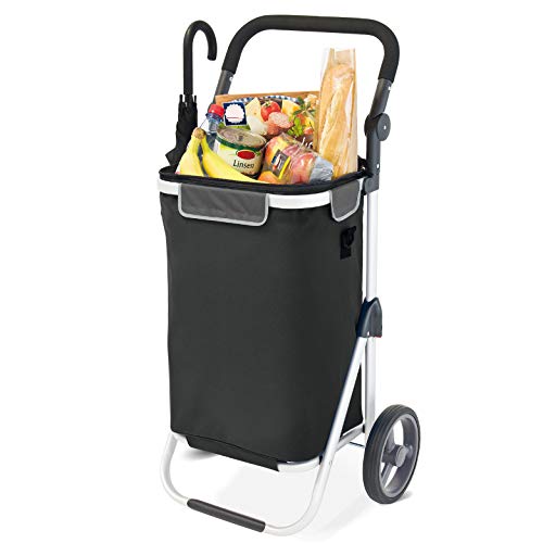 bremermann Einkaufstrolley RIEDE faltbar, Verstellbarer Griff (schwarz) – Bild 3