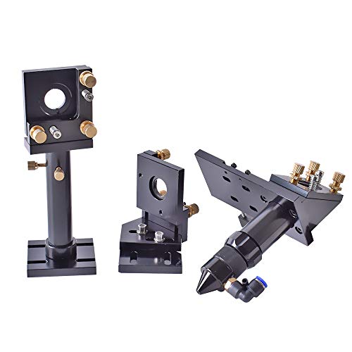 Startnow CO2 Laser Head Set Mirror Focus Lens Integrative Fixture Mount Holder for Laser Cutting Machine Mechanisms Device Parts (Red, A3 Laser Head 50.8)