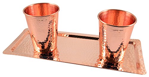 Copperbull Hammered Copper Rectengular Tray (Medium) #TOP4