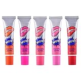 Obelunrp Matter Lipgloss, Antihaft-Long Magic Lip Marker Gloss mit 5 Farben, erhältlich bei Pink Honey 1PC