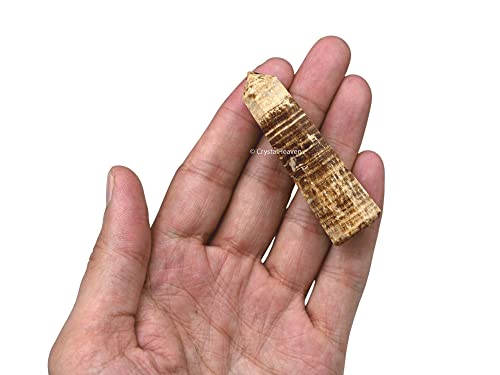 Image of Crystal Heaven Certified Aragonite Crystal Tower Obelisk Point for Chakra, Healing and Balancing - AAA Grade Original Certified Gemstone Agate for Reiki Meditation Yoga Spiritual (2-3 Inches)