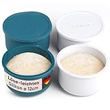⚪ PLATZSPAREND IM KÜHLSCHRANK – Mit Breite 12,2cm und Höhe von 7,6cm lassen sich die Pizzateigbehälter flexibel verstauen. Sie sind konzipiert für bis 250-300g Teig (übliche Menge pro Pizza)