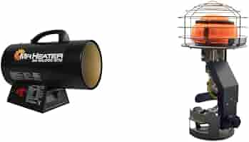 Amazon.com: Mr. Heater MH60QFAV 60,000 BTU Portable Propane Forced Air  Heater u0026 Original 540-Degree 45,000 BTU Tank Top Radiant Propane Heater :  Home u0026 Kitchen