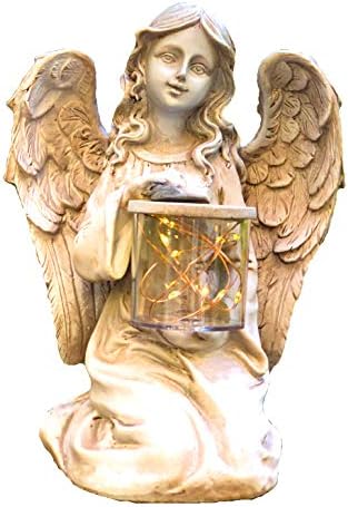 Solar Powered Angel Figurine for Outdoor