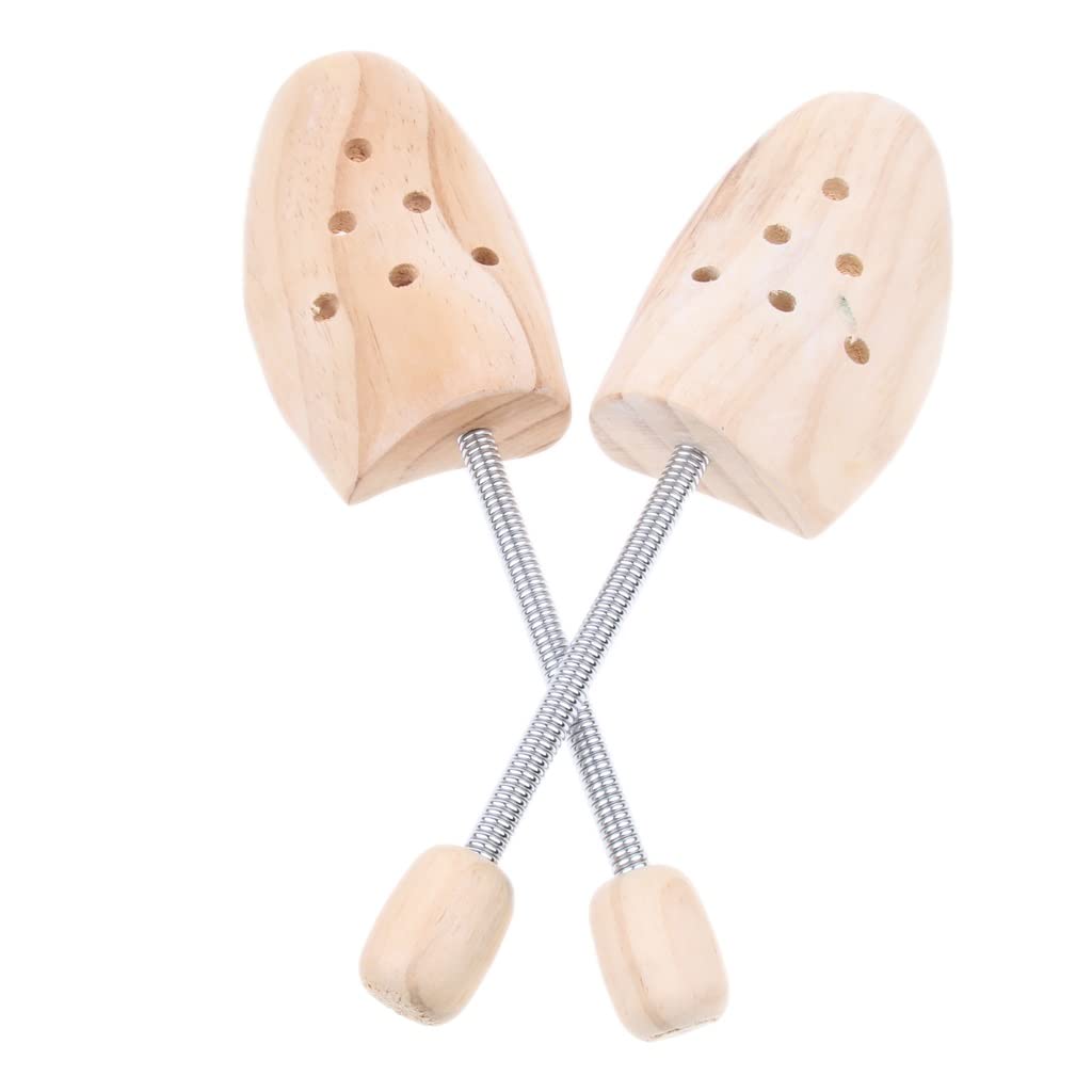 Hombres Mujeres Camilla Madera Zapato de Madera Tree Shaper Coil Spring (Color : Beige, Tamaño : 41-43) (Beige 38)