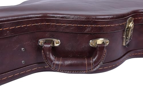 Crossrock Hard-Shell Case fits 4/4 Full Size Classical Guitars-Stainless Steel Latches, Sponge Lining, Metal Feet, Storage Space-Vinatge Brown (CRW600CBR) by Crossrock - Image 3